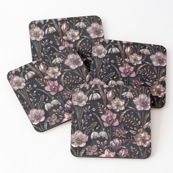 Item preview, Romantic Dark Floral Seamless Pattern designed and sold by IntelliMindDesigns.
