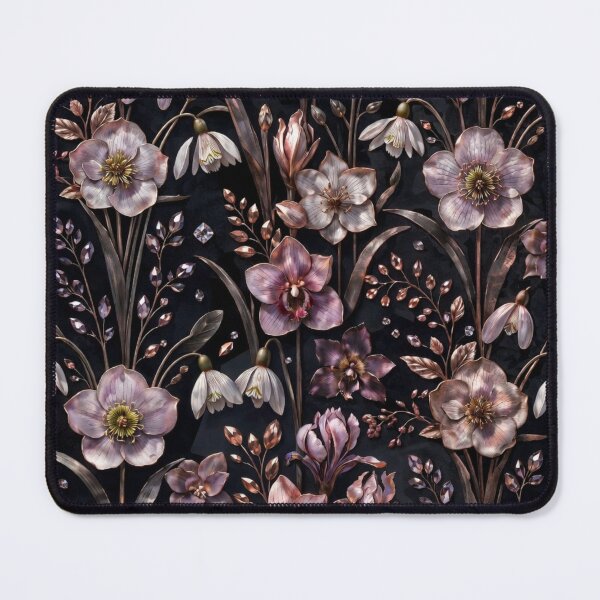 Item preview, Romantic Dark Floral Seamless Pattern designed and sold by IntelliMindDesigns.