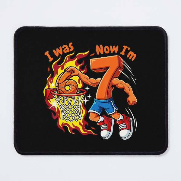 Item preview, Funny Number Seven Basketball Birthday Character with Slam Dunk Energy designed and sold by allistermariam.