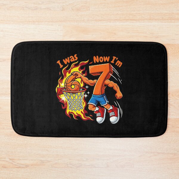 Item preview, Funny Number Seven Basketball Birthday Character with Slam Dunk Energy designed and sold by allistermariam.