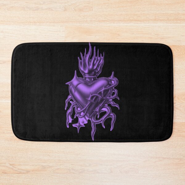 Item preview, Deep Violet Chrome Sacred Heart Cyberpunk Art designed and sold by Ideniquo.
