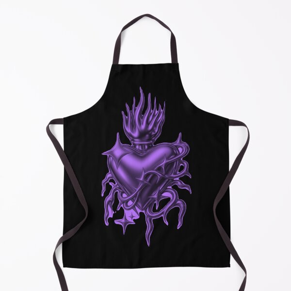 Item preview, Deep Violet Chrome Sacred Heart Cyberpunk Art designed and sold by Ideniquo.