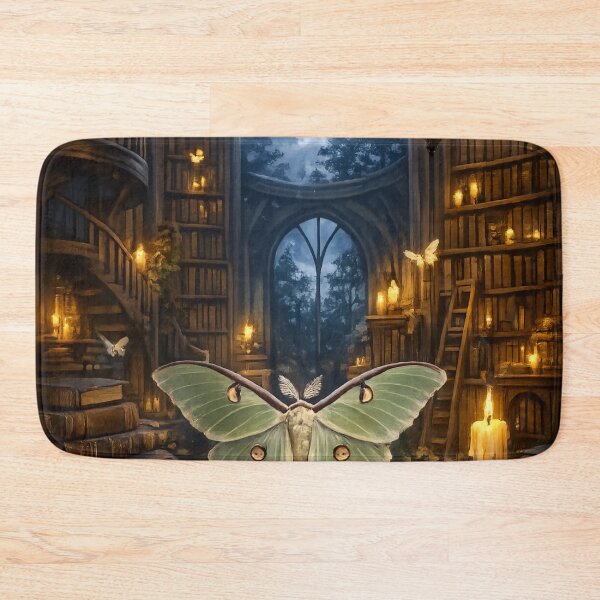 Item preview, Moonlit Luna Moth Library Dark Academia Dream designed and sold by StickyGuys.