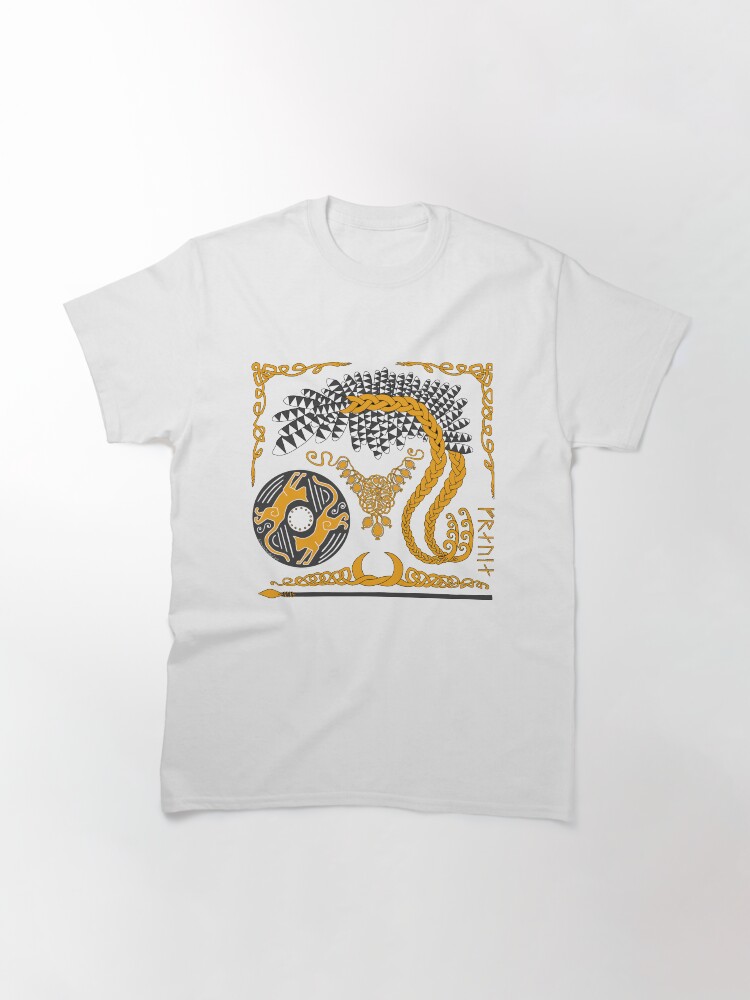 Thumbnail 2 of 7, Classic T-Shirt, Freyja - Gold designed and sold by S. Camille Crawford.