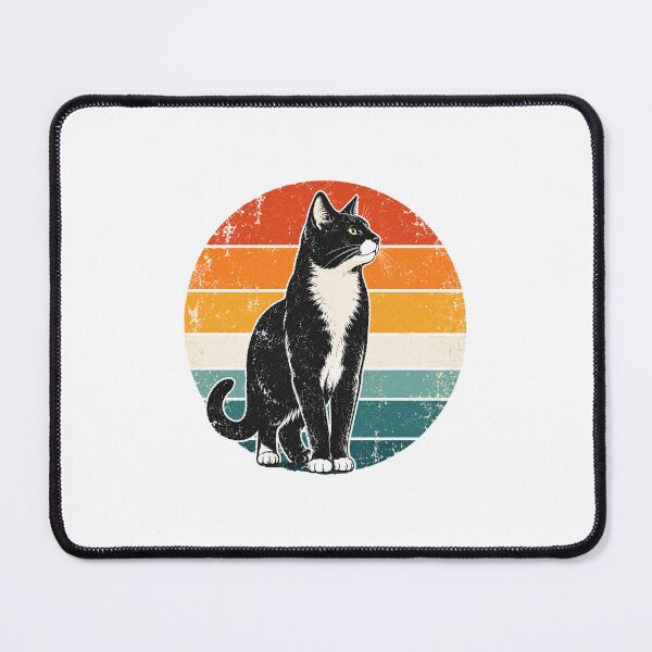 Item preview, Retro Sunset Tuxedo Cat designed and sold by vladvin.
