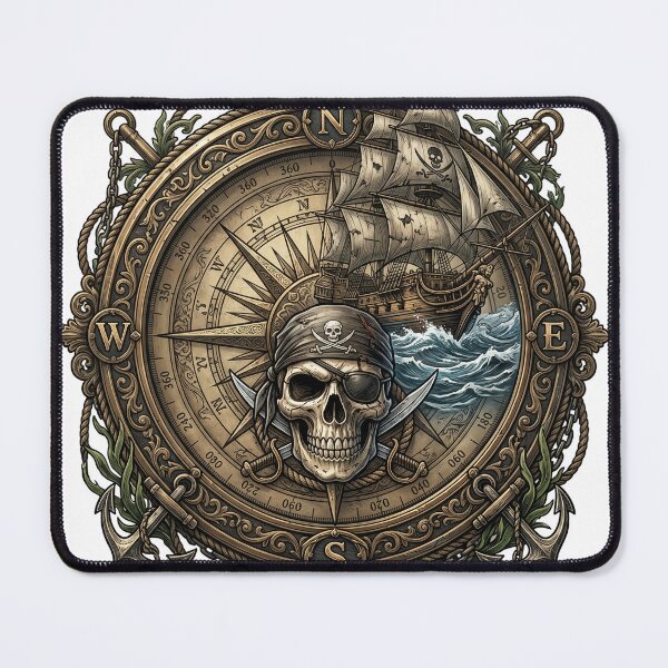 Item preview, pirate, compas, navigation designed and sold by Hephaestus's Forge.