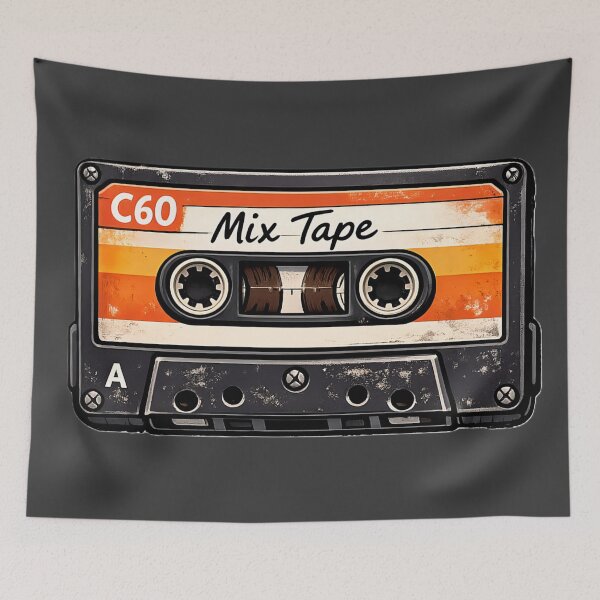 Item preview, Vintage Cassette Tape Nostalgia Music Culture Art Print designed and sold by PinUpPizzazz.