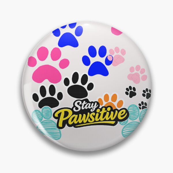 Item preview, Stay Pawsitive – Colorful Paw Print Pet Lover T‑Shirt Design designed and sold by EdgeSphere.