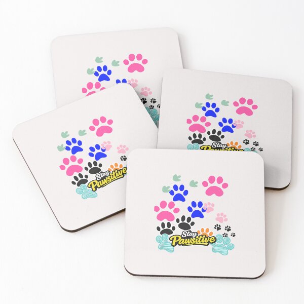 Item preview, Stay Pawsitive – Colorful Paw Print Pet Lover T‑Shirt Design designed and sold by EdgeSphere.