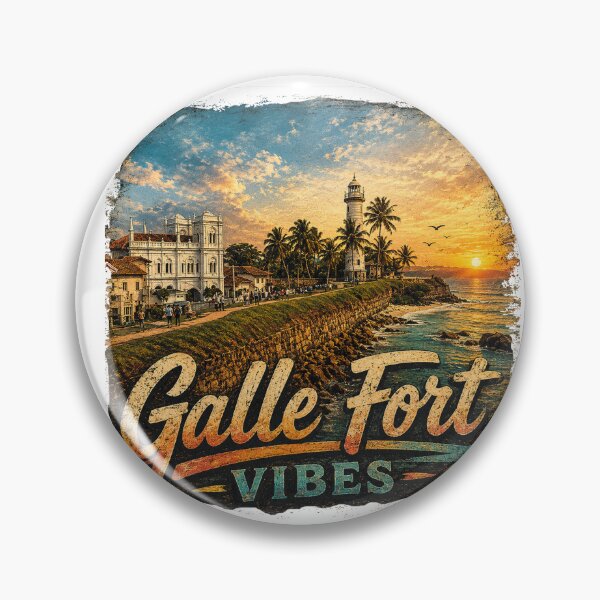 Item preview, Galle Fort Vibes – Vintage Coastal Lighthouse Sri Lanka T-Shirt Design designed and sold by GooniSL.