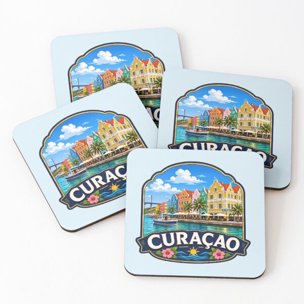 Item preview, Curaçao - Colorful Waterfront Caribbean designed and sold by Myra365Art.
