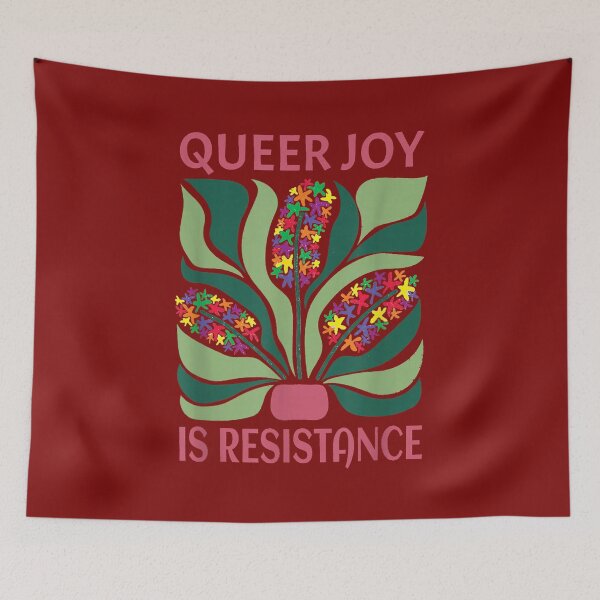 Item preview, Retro Boho Floral Pride Floral Pride Month Queer Joy designed and sold by AliesKaruta.
