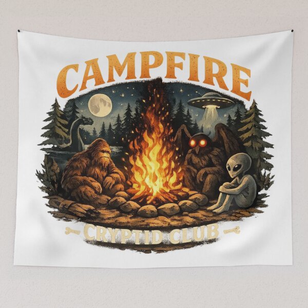 Item preview, Campfire Cryptid Club Cozy Forest Legends designed and sold by StickyGuys.