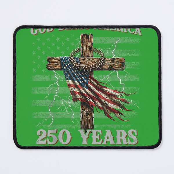 Item preview, God Bless America Christian Cross Flag 250 Years 1776 2026_3 designed and sold by melodycook.