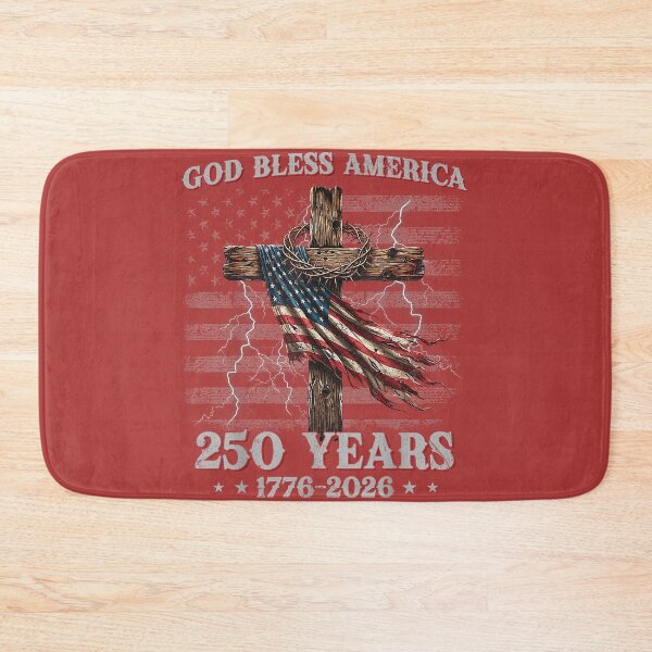 Item preview, God Bless America Christian Cross Flag 250 Years 1776 2026_3 designed and sold by melodycook.