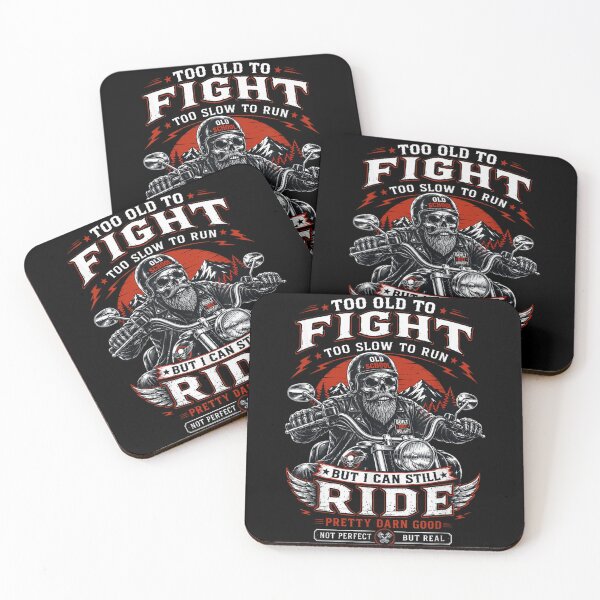 Item preview, Too Old To Fight Too Slow To Run But I Can Still Ride Motorcycle Skull designed and sold by PhocoNibict.
