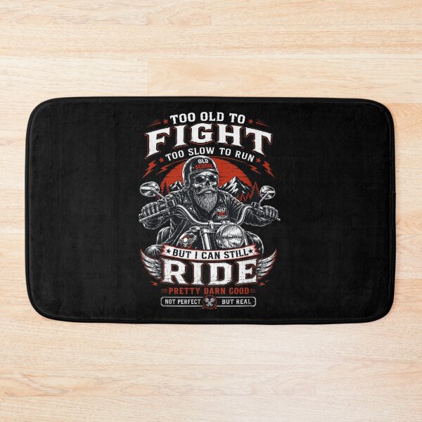 Item preview, Too Old To Fight Too Slow To Run But I Can Still Ride Motorcycle Skull designed and sold by PhocoNibict.