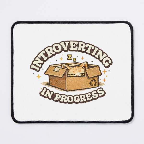 Item preview, Funny Autism, Introverting In Progress Funny Cat Introvert Retro designed and sold by graphic-genie.