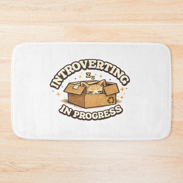 Item preview, Funny Autism, Introverting In Progress Funny Cat Introvert Retro designed and sold by graphic-genie.