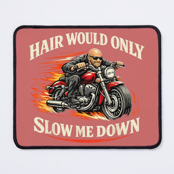 Item preview, Hair Would Only Slow Me Down Funny Bald Head Humor for Men designed and sold by miuukiuu.