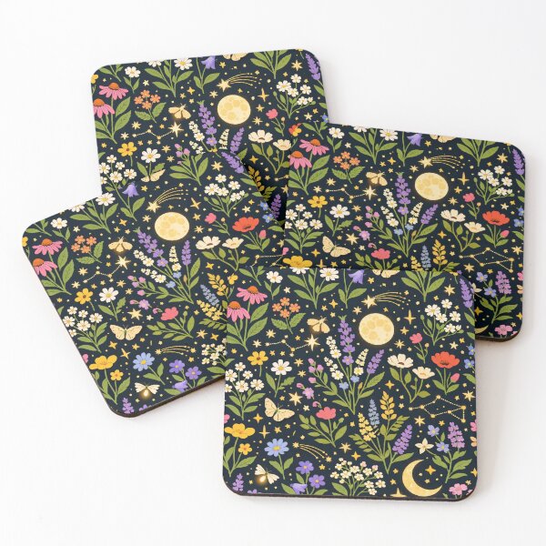Item preview, Celestial Wildflower Night Garden Pattern designed and sold by StickyGuys.