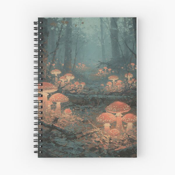 Item preview, Enchanted Mushroom Forest Path Dark Fantasy Woodland Illustration designed and sold by cr6zym1nd.