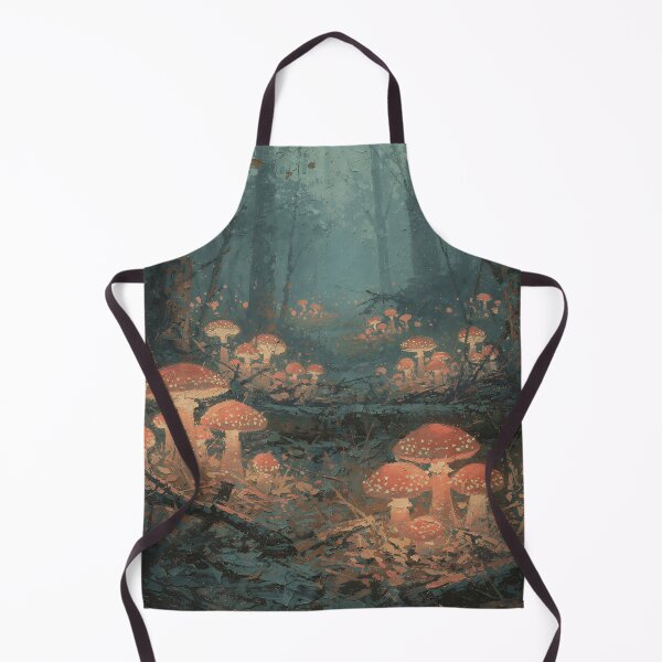 Item preview, Enchanted Mushroom Forest Path Dark Fantasy Woodland Illustration designed and sold by cr6zym1nd.