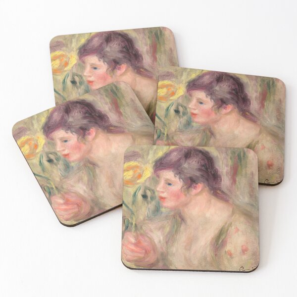 Item preview, Young Woman Holding a Yellow Rose designed and sold by artofuniverse.