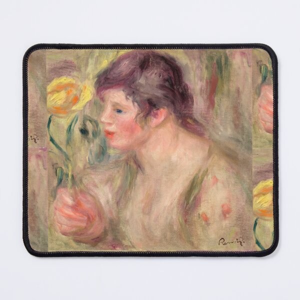 Item preview, Young Woman Holding a Yellow Rose designed and sold by artofuniverse.