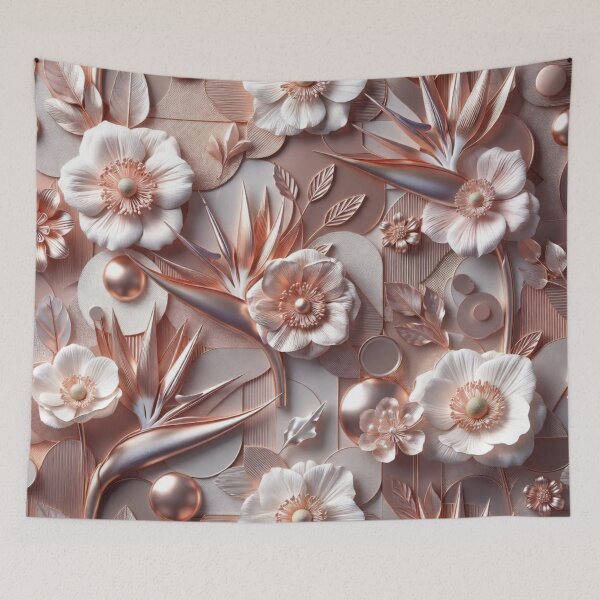 Item preview, Textured Neutral Floral Seamless Pattern designed and sold by IntelliMindDesigns.