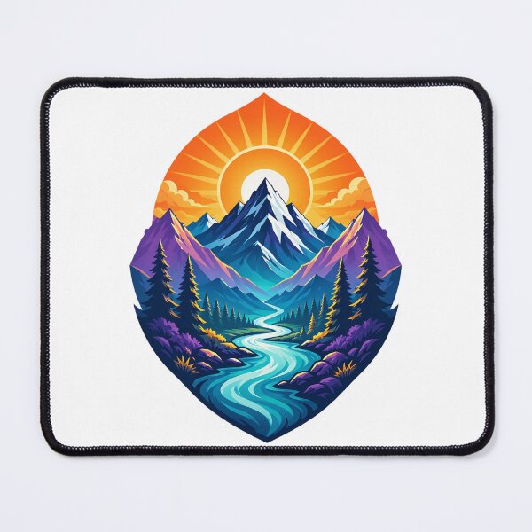 Item preview, Mountain Sunrise River designed and sold by syotos-ai.