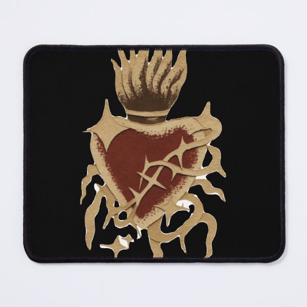 Item preview, Vintage Grunge Brown Sacred Heart Rustic Art designed and sold by Ideniquo.