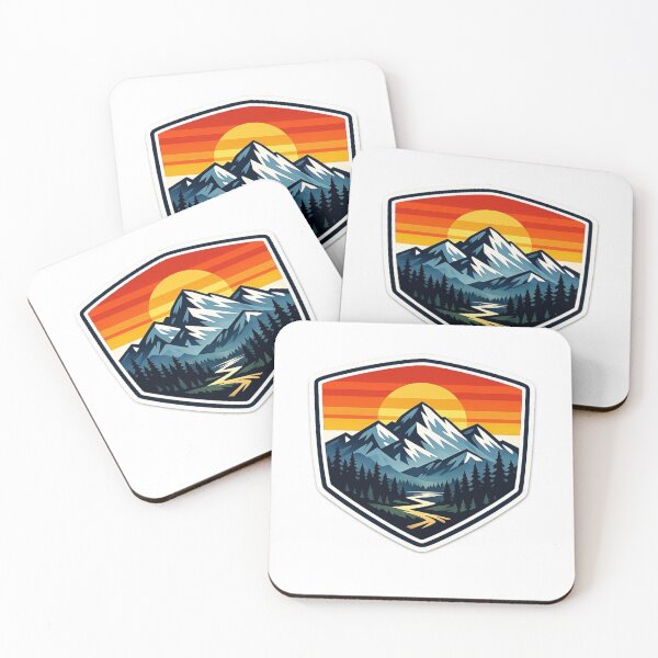 Item preview, Retro Mountain Escape Adventure Badge designed and sold by StickyGuys.
