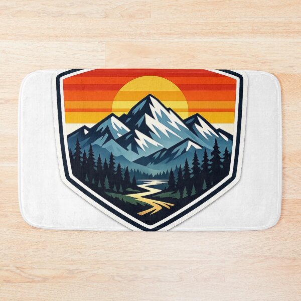 Item preview, Retro Mountain Escape Adventure Badge designed and sold by StickyGuys.