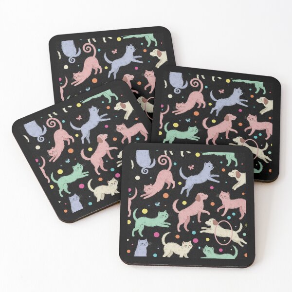 Item preview, Whimsical Cats and Dogs Playful Animal Pattern designed and sold by Avery Lane Studios.