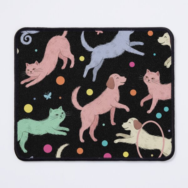 Item preview, Whimsical Cats and Dogs Playful Animal Pattern designed and sold by Avery Lane Studios.