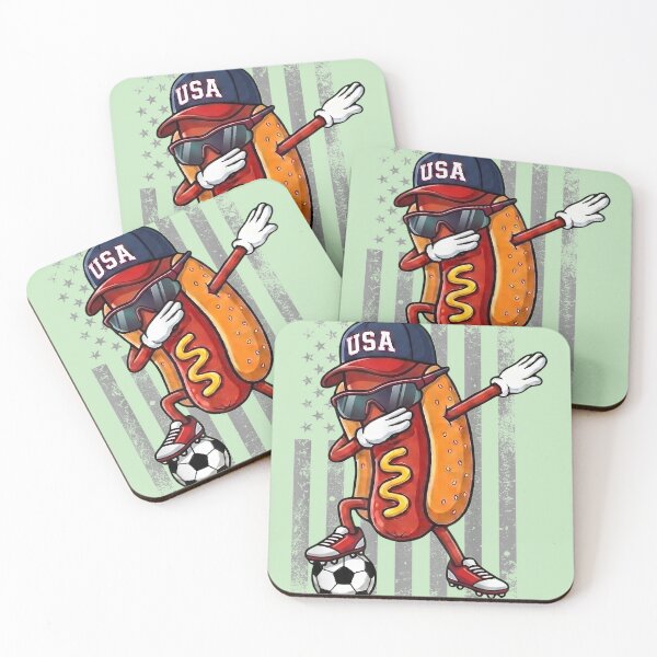 Item preview, Hot Dog Dabbing Funny Soccer Boys Girls Kids Men & Women designed and sold by miuukiuu.