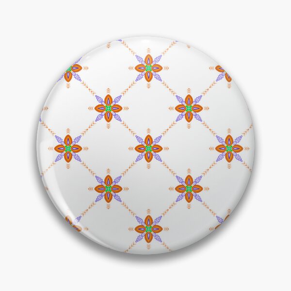 Item preview, Folk traditional floral seamless pattern in geometric grid style designed and sold by AjjimaJKM.