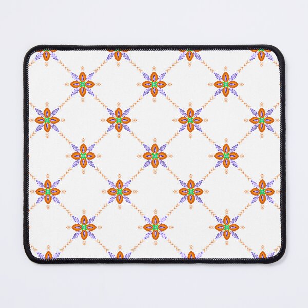 Item preview, Folk traditional floral seamless pattern in geometric grid style designed and sold by AjjimaJKM.