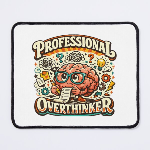 Item preview, Funny Autism, Professional Overthinker Funny Retro Groovy Brain Doodle designed and sold by graphic-genie.