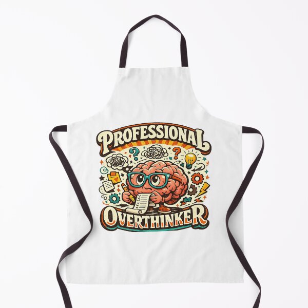 Item preview, Funny Autism, Professional Overthinker Funny Retro Groovy Brain Doodle designed and sold by graphic-genie.