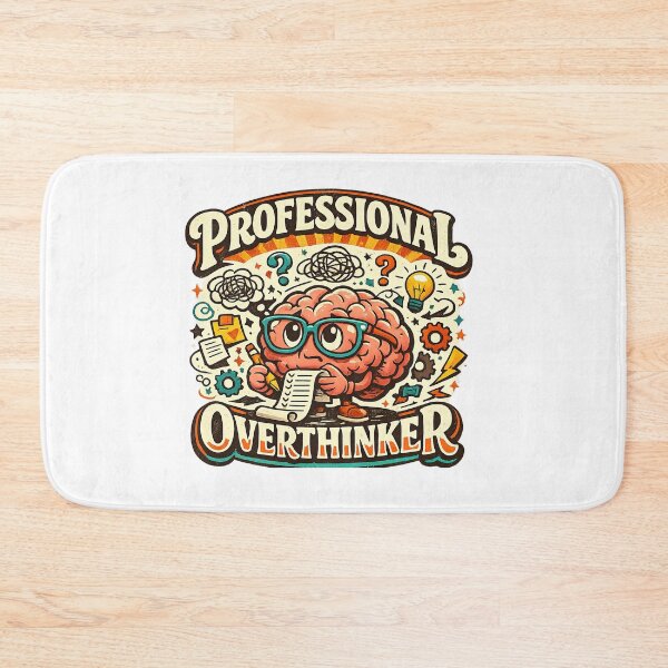 Item preview, Funny Autism, Professional Overthinker Funny Retro Groovy Brain Doodle designed and sold by graphic-genie.