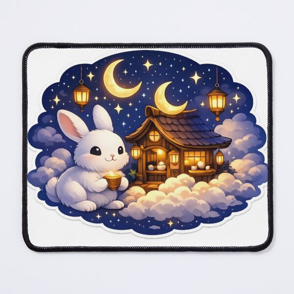 Item preview, Moon Rabbit Tea House Cozy Fantasy Escape designed and sold by StickyGuys.