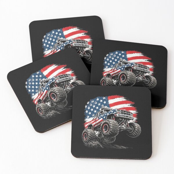 Item preview, 4th of July Monster Trucks USA American Flag Monster Truck designed and sold by OlakunleOloroz.