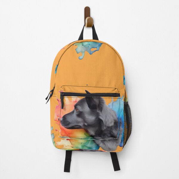 Item preview, Watercolor Splash Dog Portrait – Orange Edition designed and sold by helgekerler.