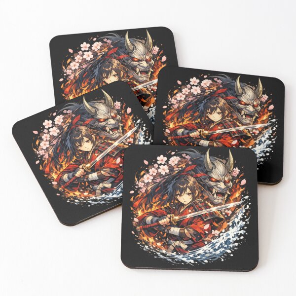 Item preview, Samurai Spirit & Oni Guardian – Japanese Warrior Anime Art designed and sold by Dreamy fantasy design.
