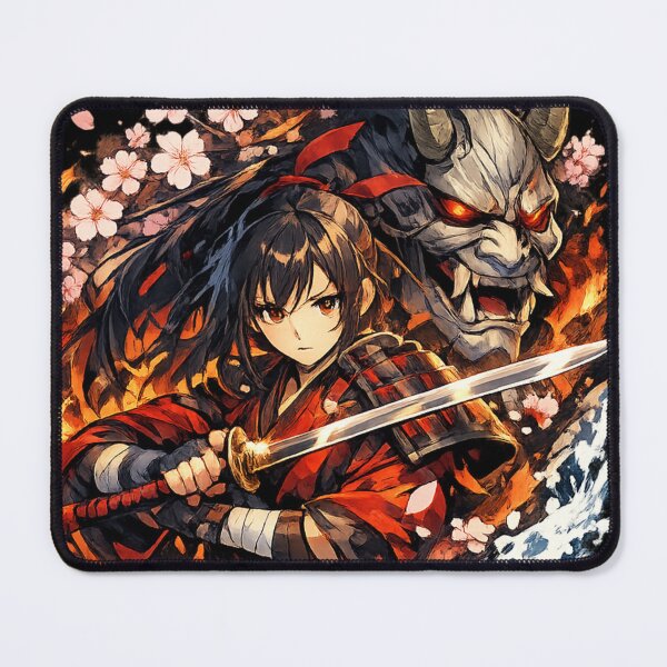 Item preview, Samurai Spirit & Oni Guardian – Japanese Warrior Anime Art designed and sold by Dreamy fantasy design.