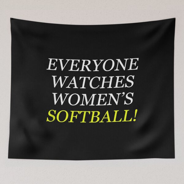 Item preview, Everyone Watches Womens Softball Bold Typography Sports Fan Game Day Shirt designed and sold by RuperDelois.