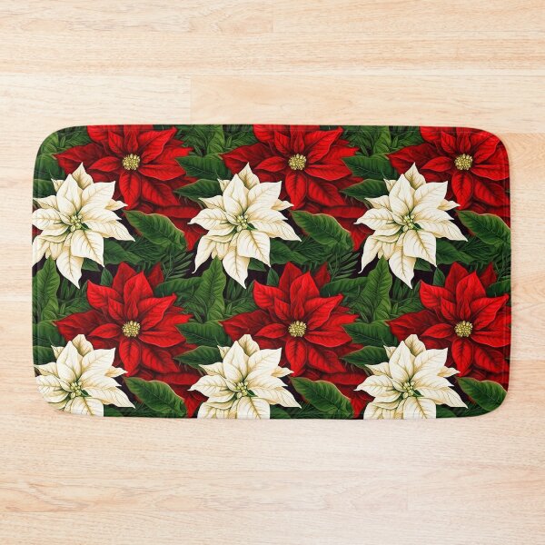 Item preview, Christmas Red And White Poinsettias Holiday Pattern designed and sold by DEC02.