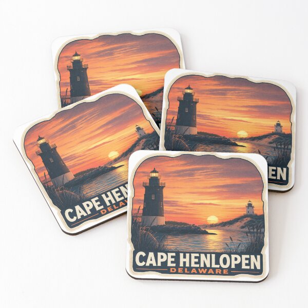 Item preview, Cape Henlopen Lighthouse Delaware Sunset Silhouette State Park designed and sold by JIGUWORLD.
